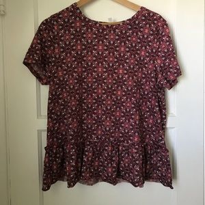 BOHO peplum tee